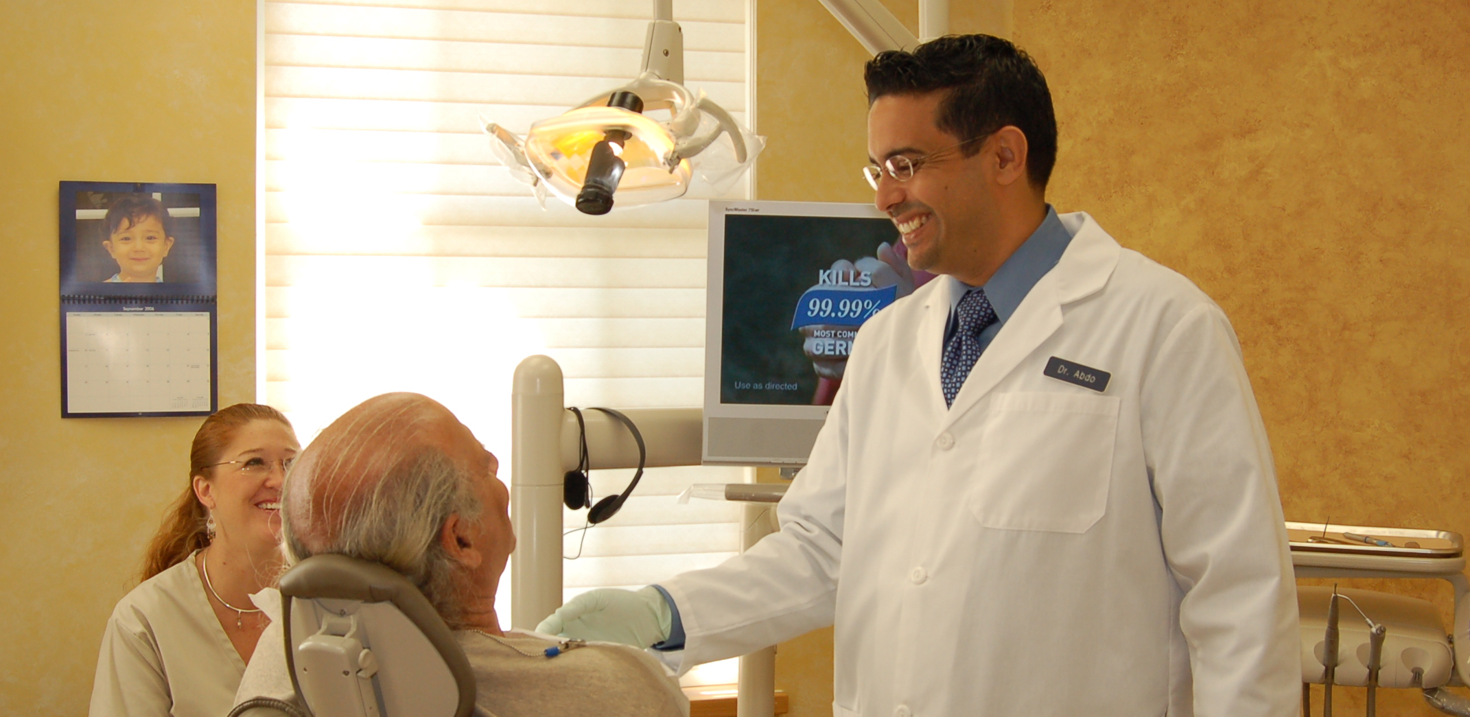Prosthodontist Omar Abdo in his West Palm Beach FL dental office